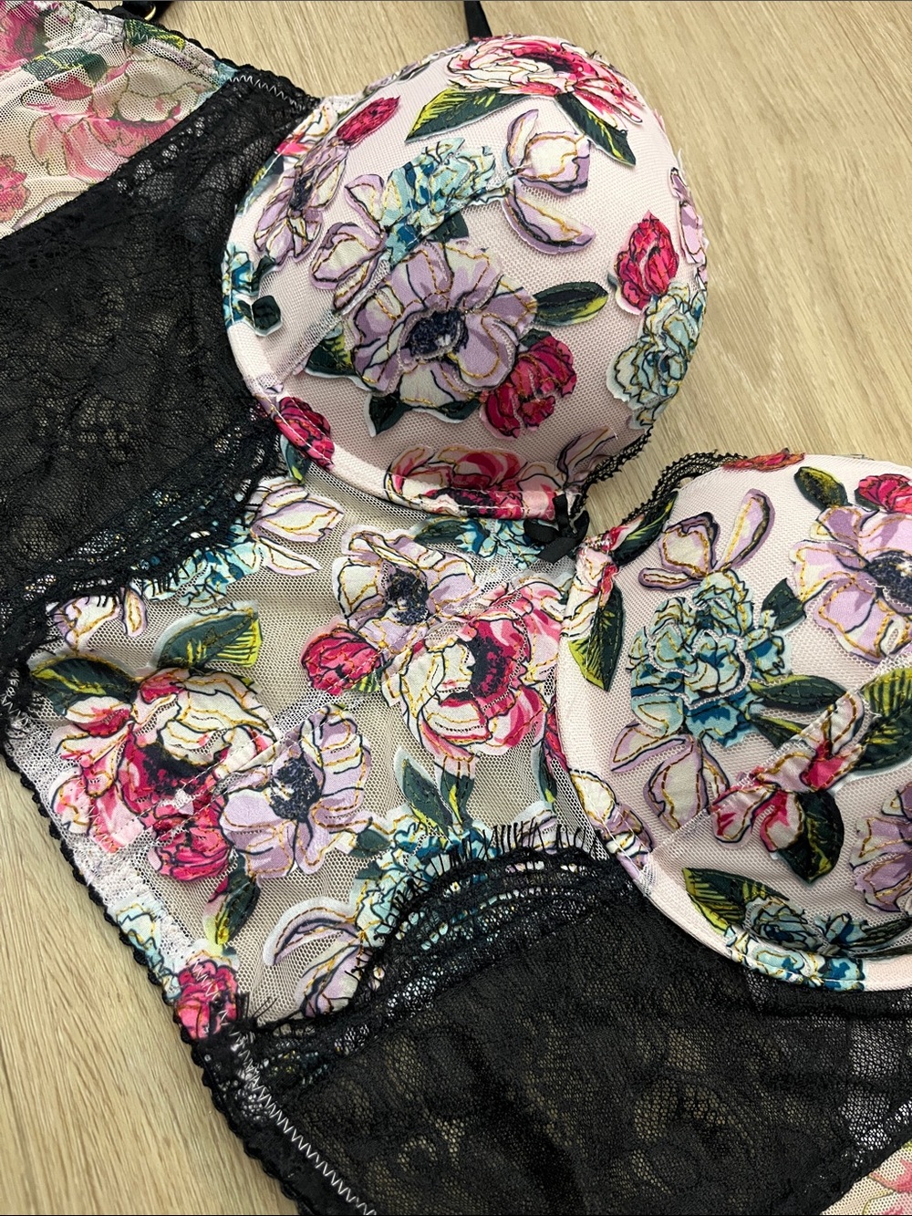 For love and lemons x Victoria secrets corset bralette lace floral